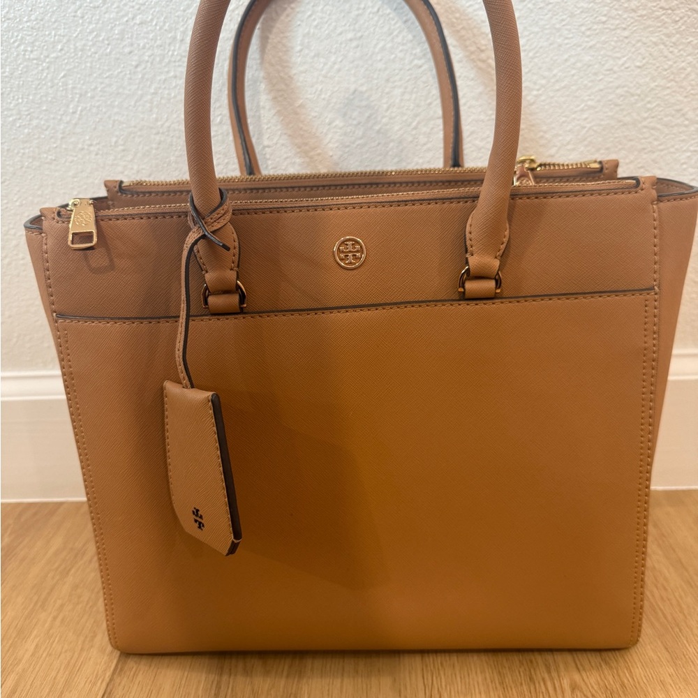 Tory Burch Tan Leather Tote Bag